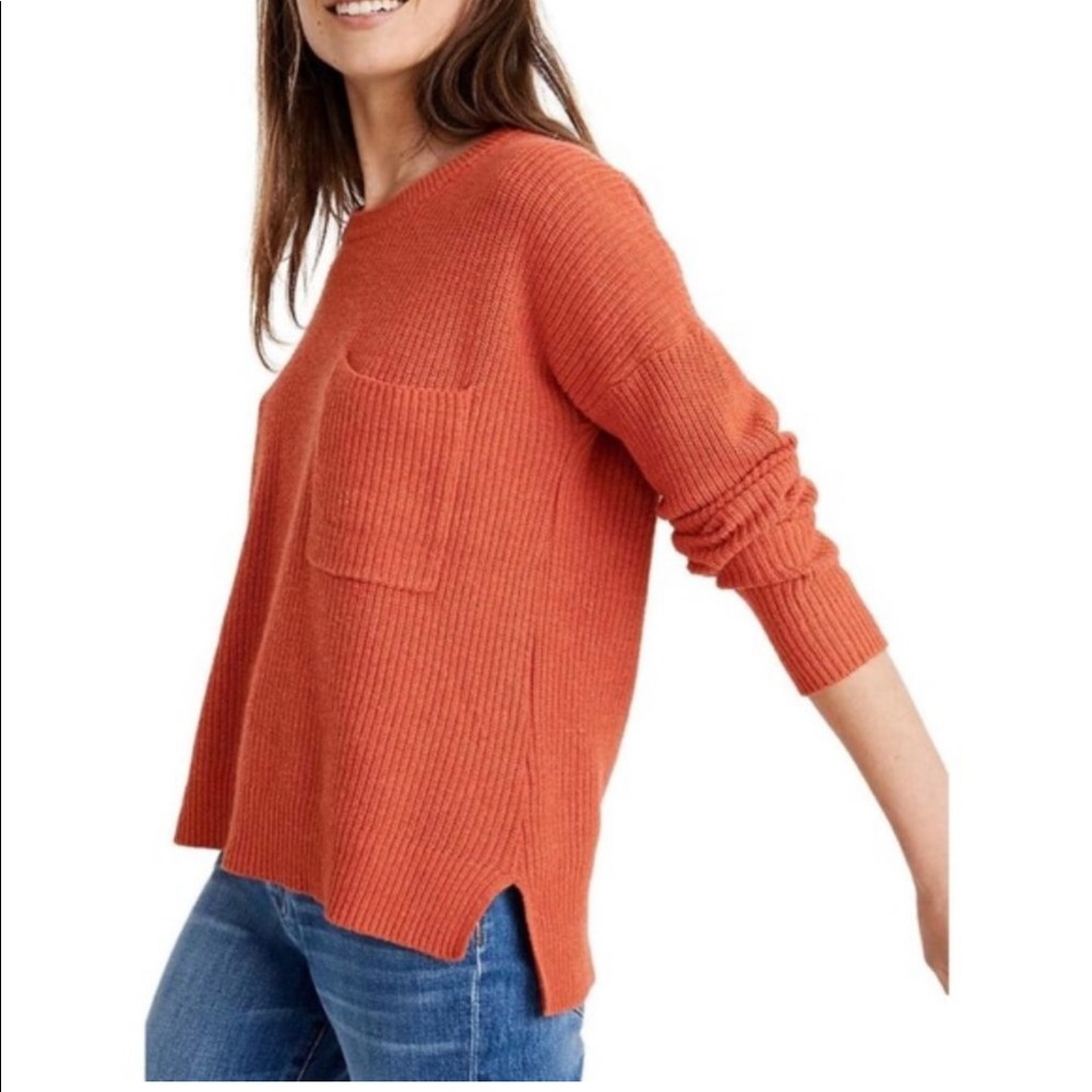 Madewell Thompson Patch Pocket Pullover Cozy Knit… - image 2